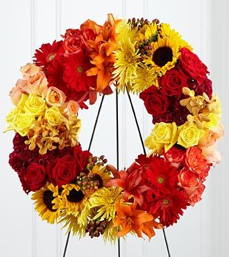 Blazing Blooms Sympathy Wreath Blazing Blooms Sympathy Wreath